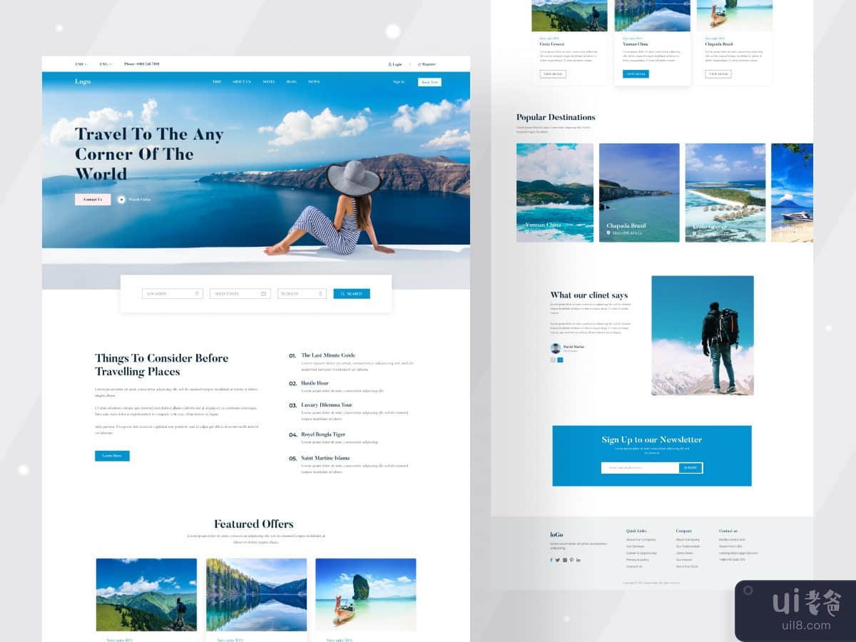 Travel Website Design