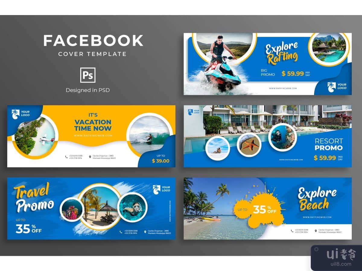 Facebook Cover Template Travel