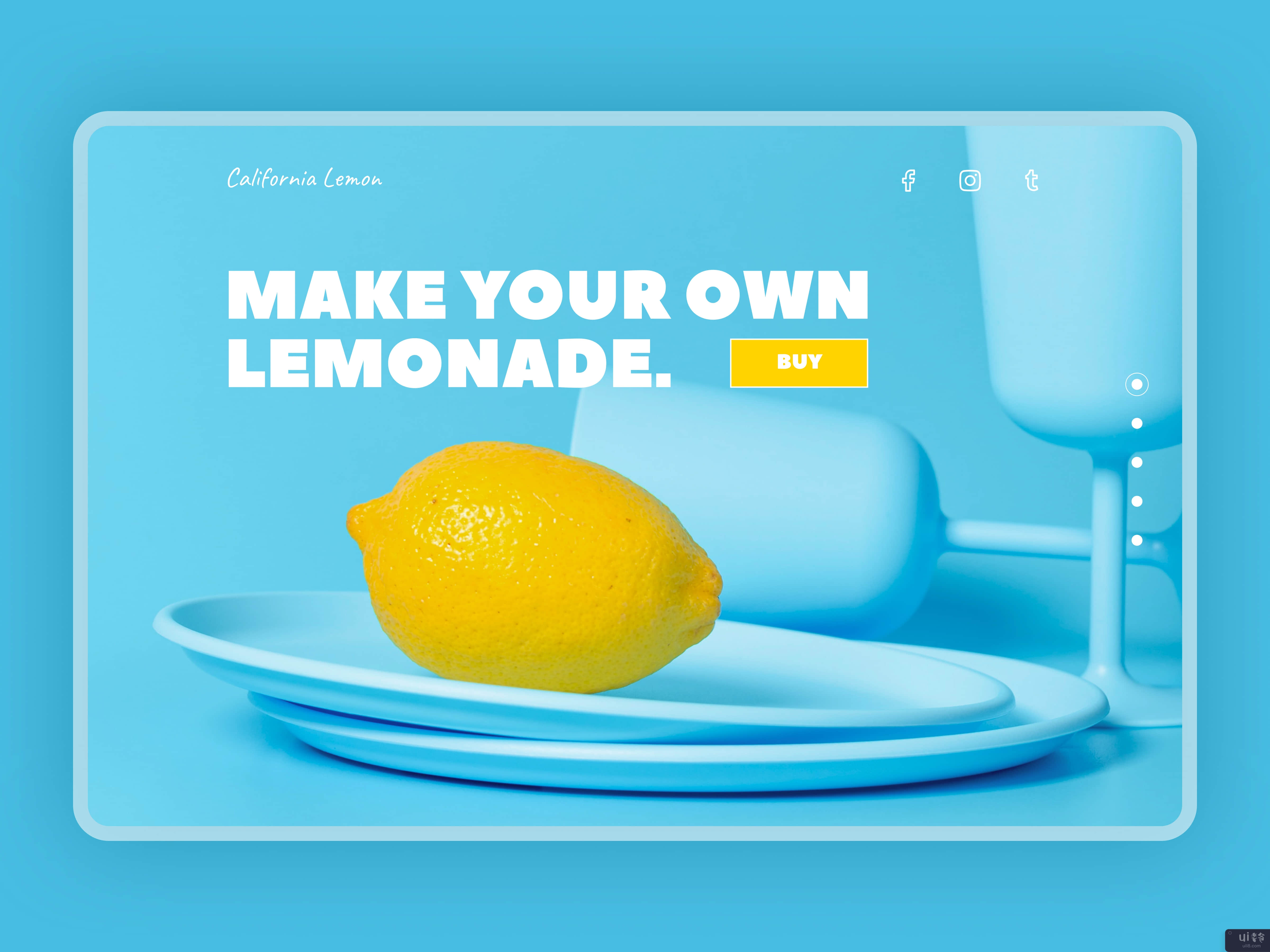 柠檬促销页面 Web Hero(Lemon Promo page Web Hero)插图