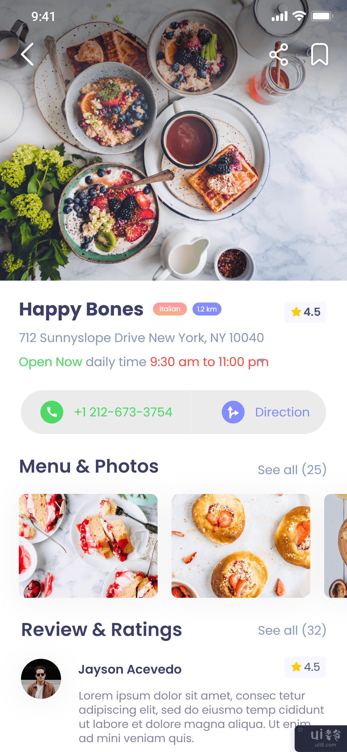 食品应用程序 UI 套件(Food App UI Kit)插图