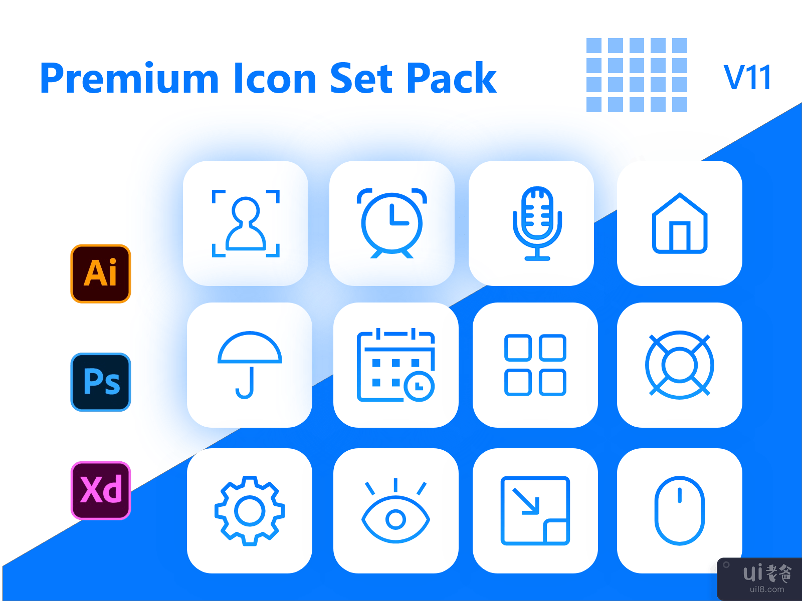 高级图标集包 v11 - 基本图标集(Premium Icon Set Pack v11 - Essential Icon Set)插图