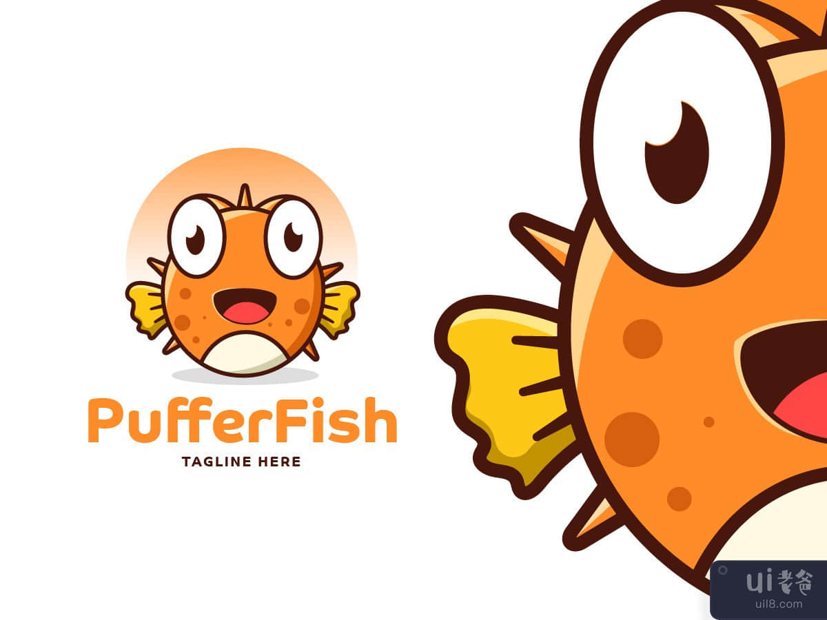 Pufferfish Mascot Logo