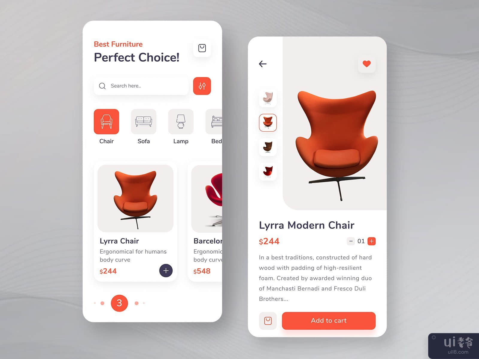 Furniture App Design - Ecommerce