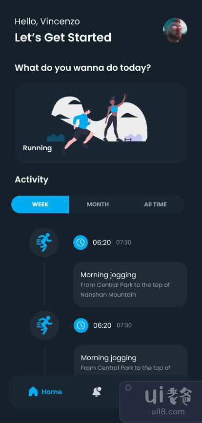 健身 UI 概念(Fitness UI Concept)插图1