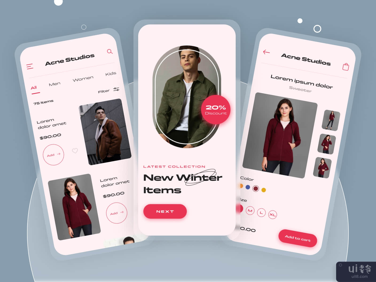 Perfect👌 UI Design for Winter Jacket🧥 Selling App