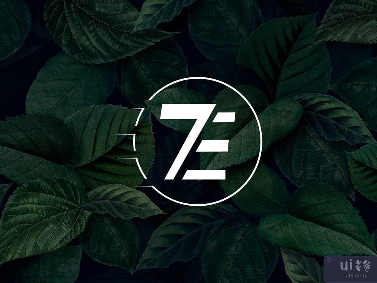 7 letter E logo design