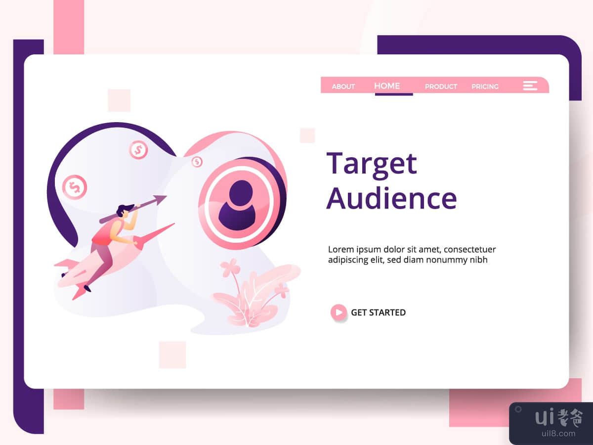 Target Audience modern illustration vector