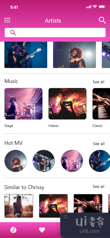 音乐应用概念(Music App Concept)插图1