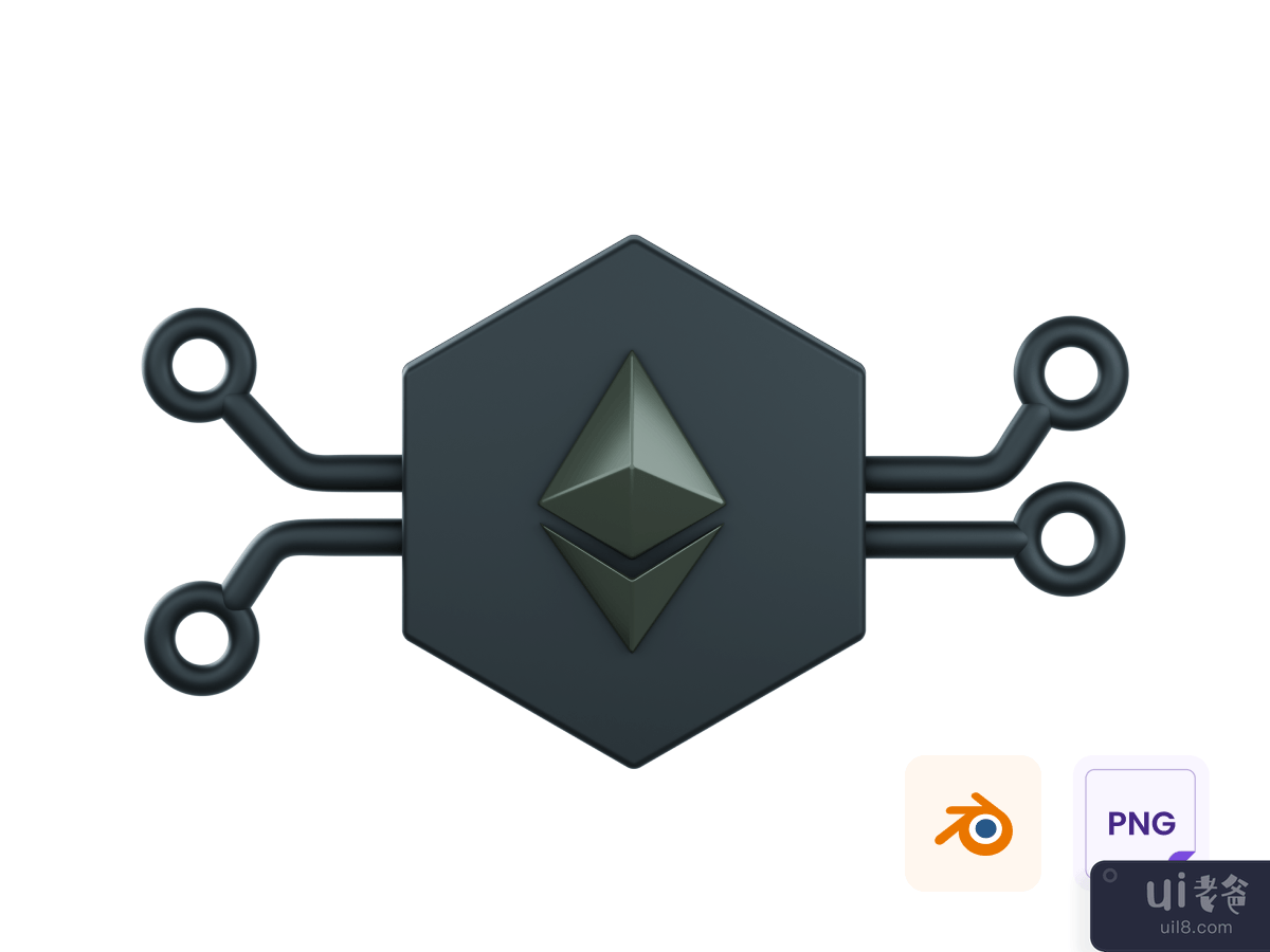 Eth Networking 3D Icon