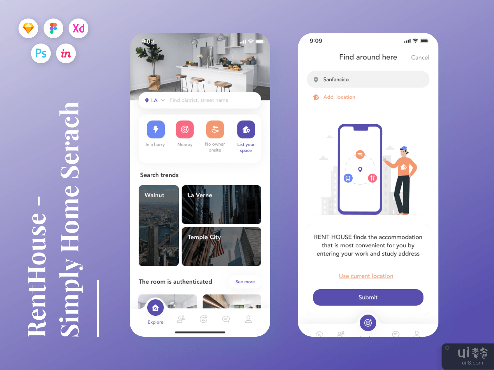 RentHouse - Simply Home Search Mobile App UI KIT #8