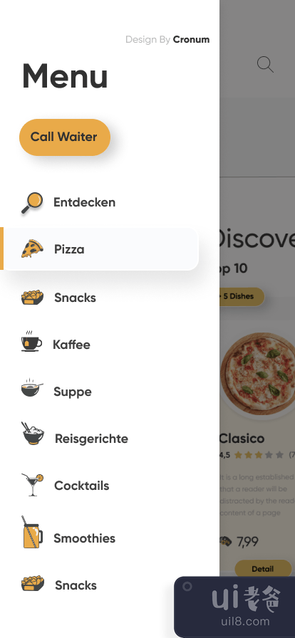 餐厅应用程序屏幕(Restaurant App Screen)插图