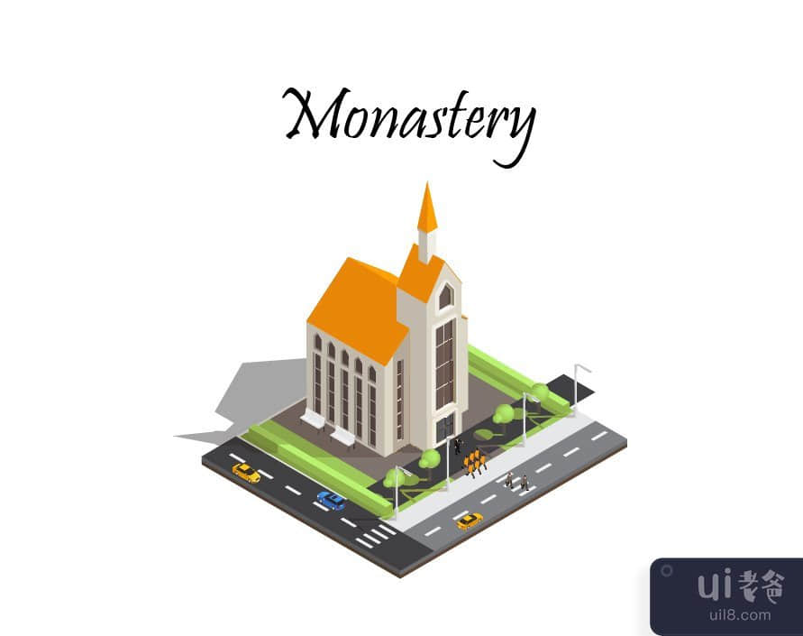 等距修道院设计(isometric monastery design)插图