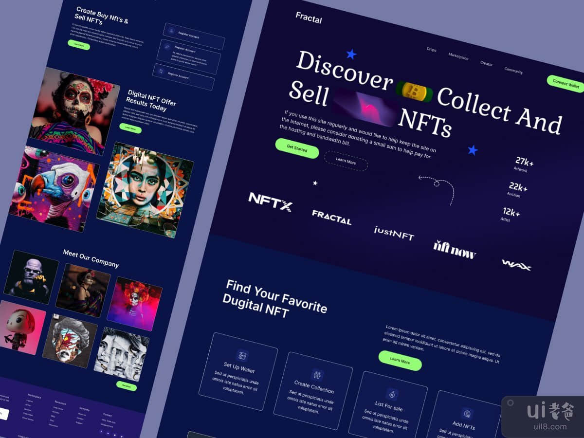 NFT 市场网页设计(NFT Marketplace Web Design)插图