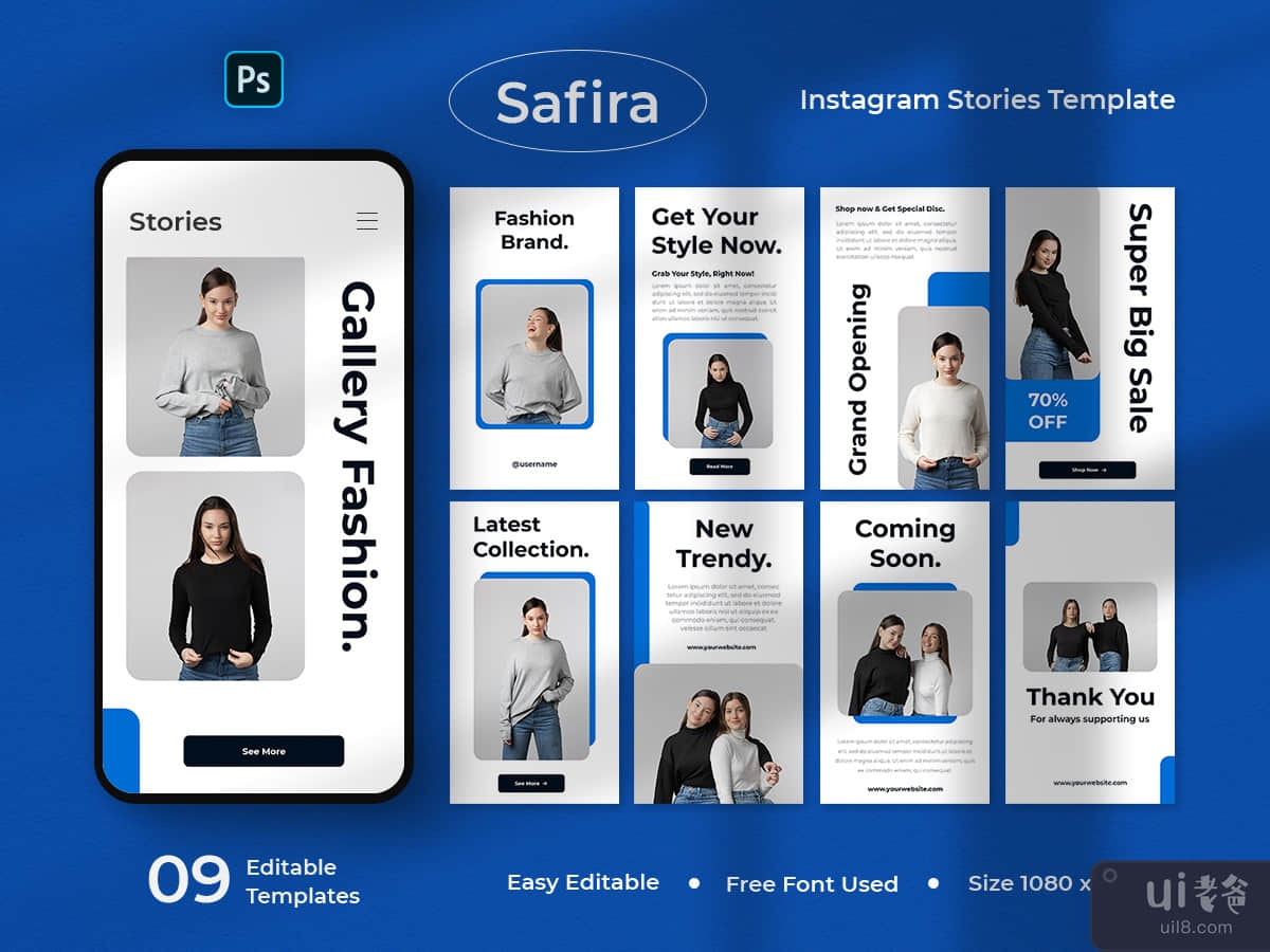 Safira - Fashion Instagram Stories Template