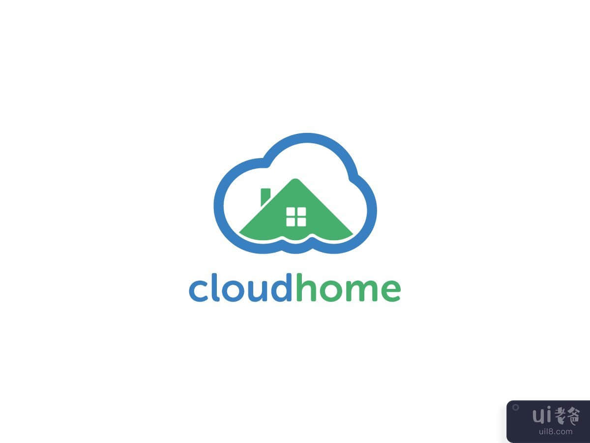 Cloud Home Vector Logo Design Template