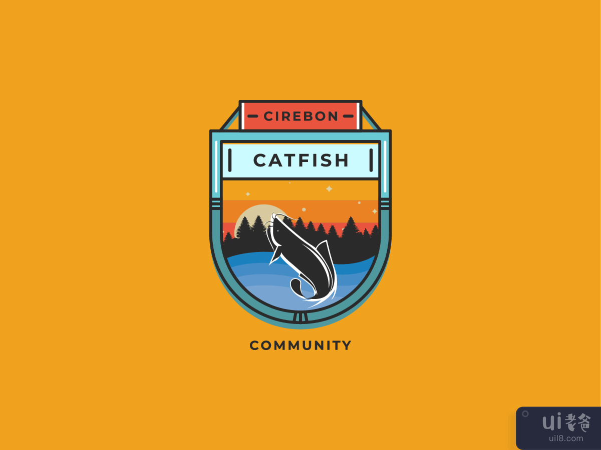 井里汶鲶鱼社区标志品牌概念(Cirebon Catfish Community Logo Branding Concept)插图