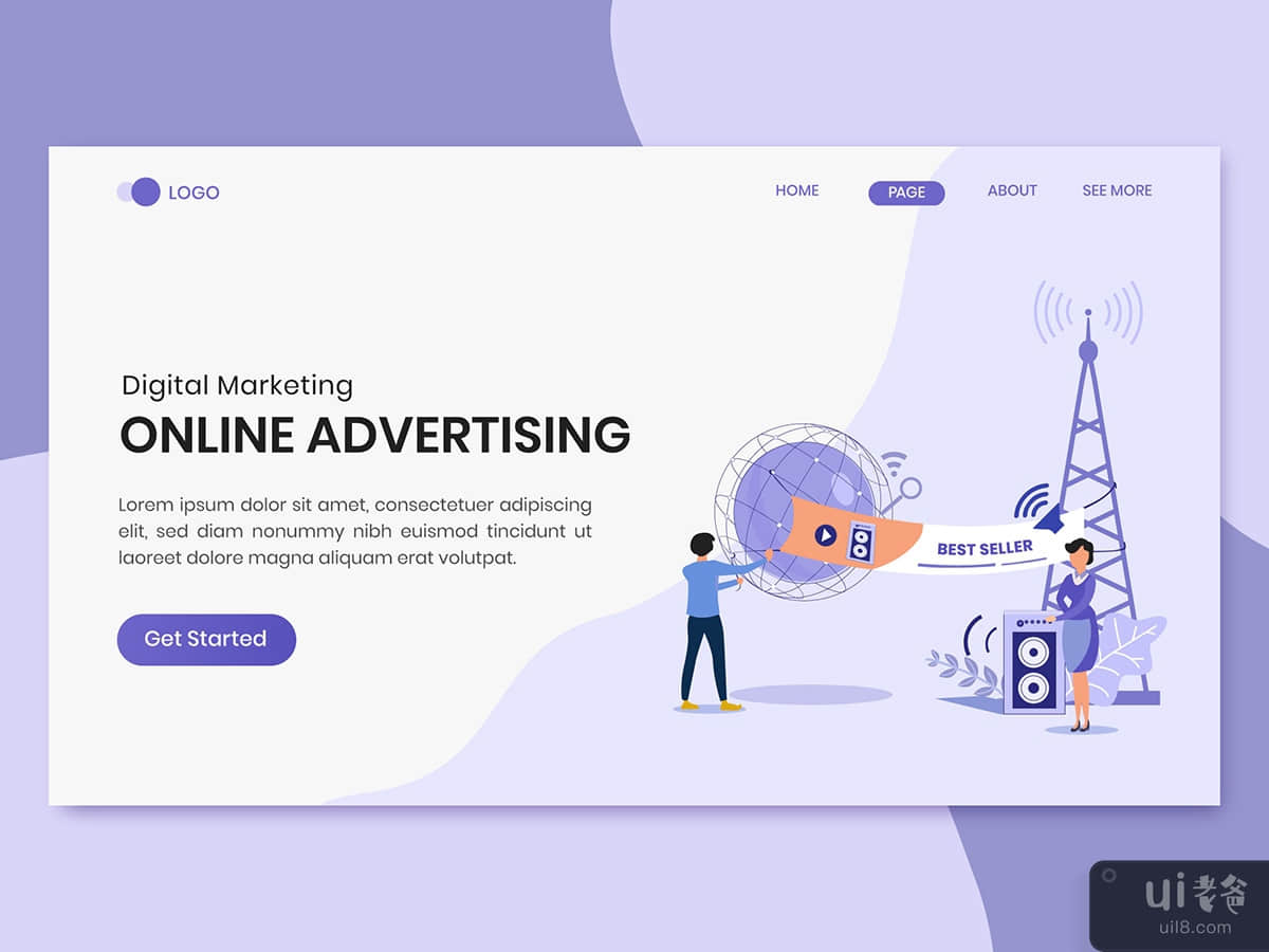Advertising and Promotion Marketing Landing Page
