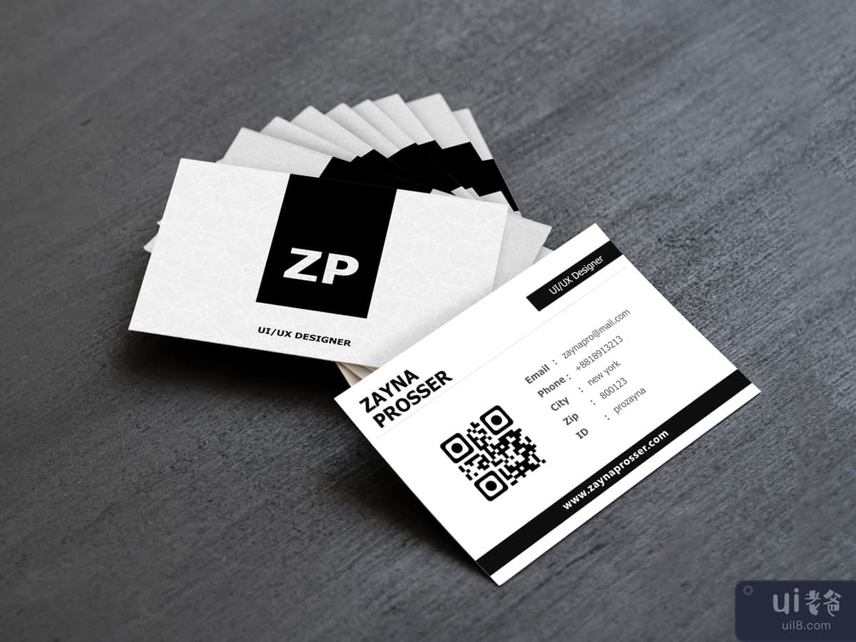 Minimal business card design