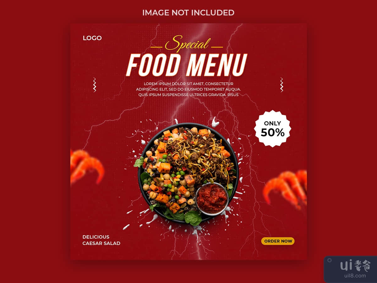 Fast Food Instagram Banners or Social Media Posts