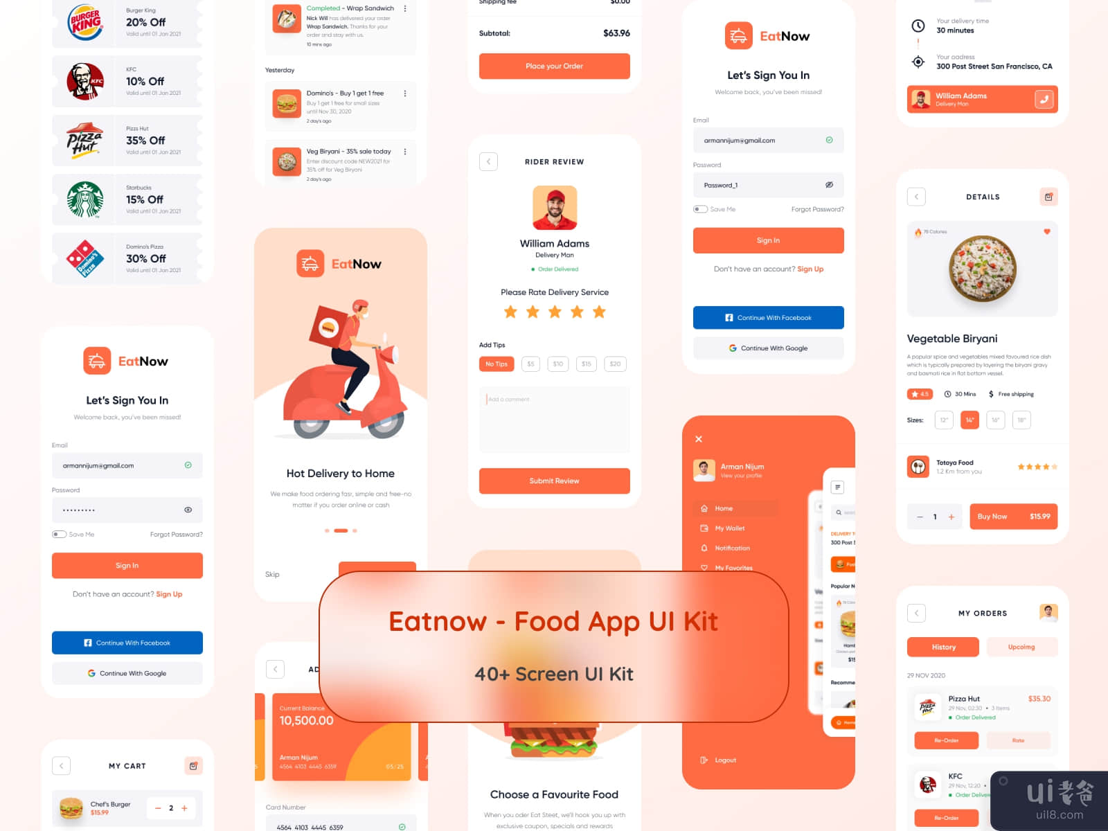 EatNow - Food App UI Kit