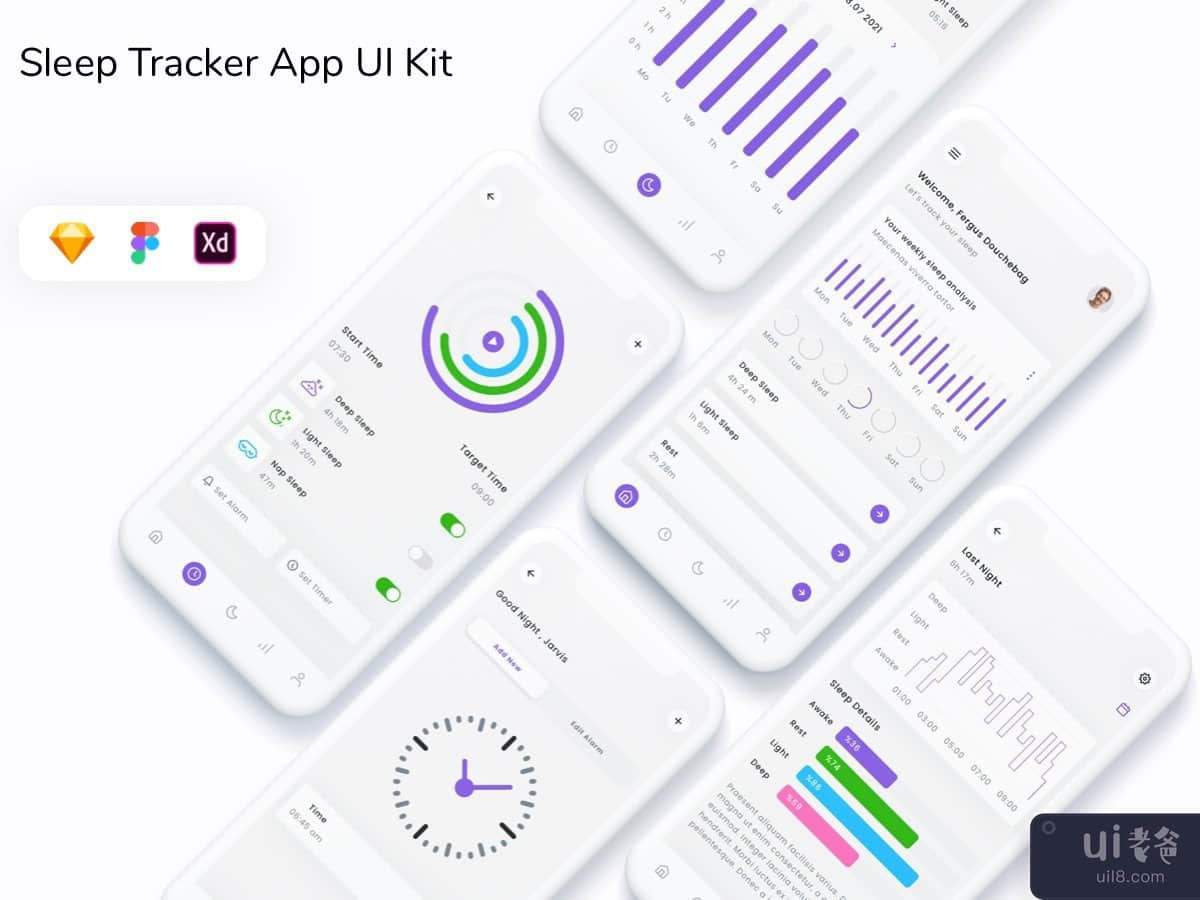 Sleep Tracker App UI Kit