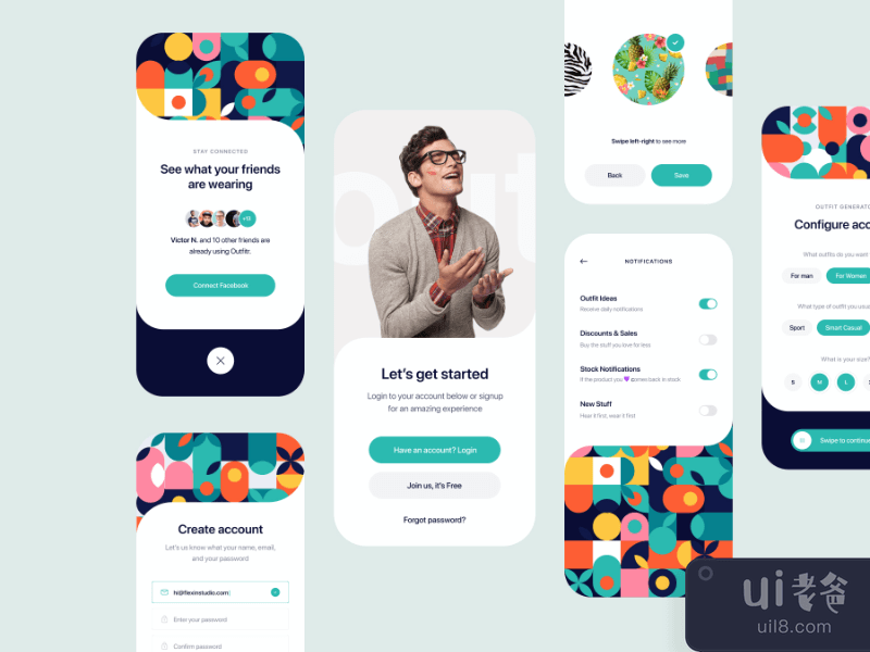 Outfitr - 时尚 UI 套件(Outfitr - Fashion UI Kit)插图8