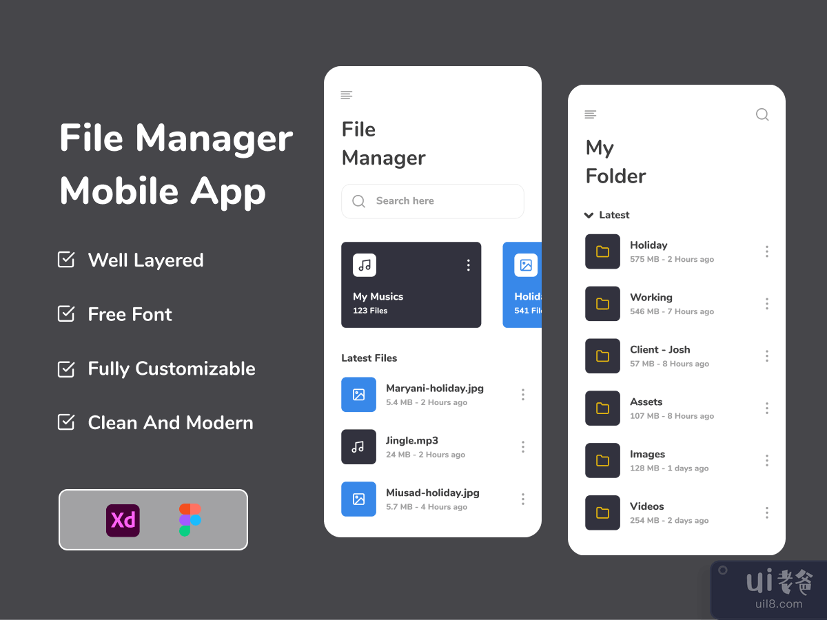 FileQ- File manager mobile app concept