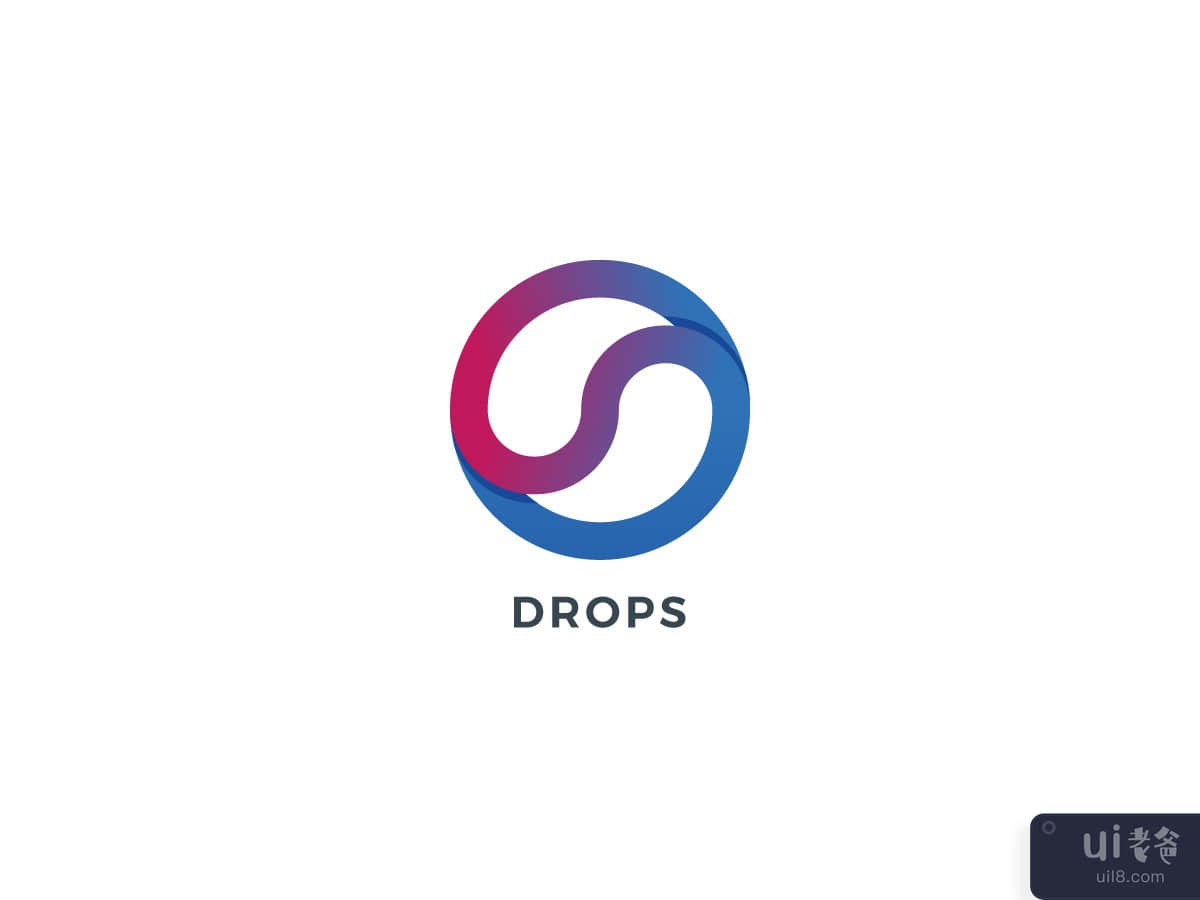 Drops Vector Logo Design Template