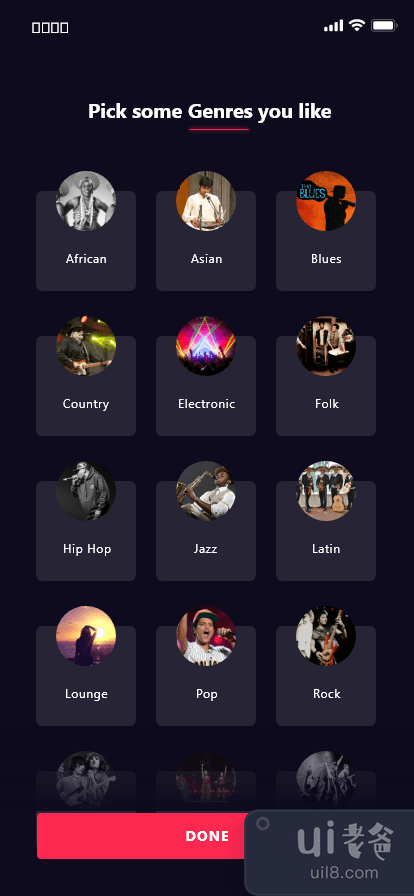 ui 套件的音乐应用程序(music app for ui kit)插图4