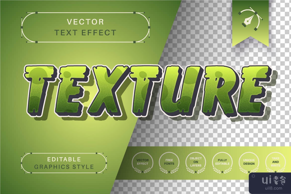 恐怖纹理 - 可编辑的文本效果，字体样式(Horror Texture - Editable Text Effect, Font Style)插图2