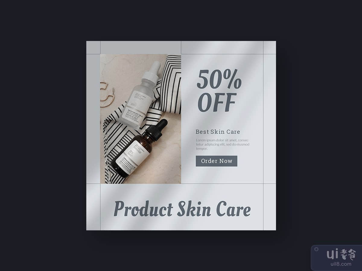 美容产品推广社交媒体帖子或横幅模板(Beauty product Promotion Social Media Post or banner Template)插图