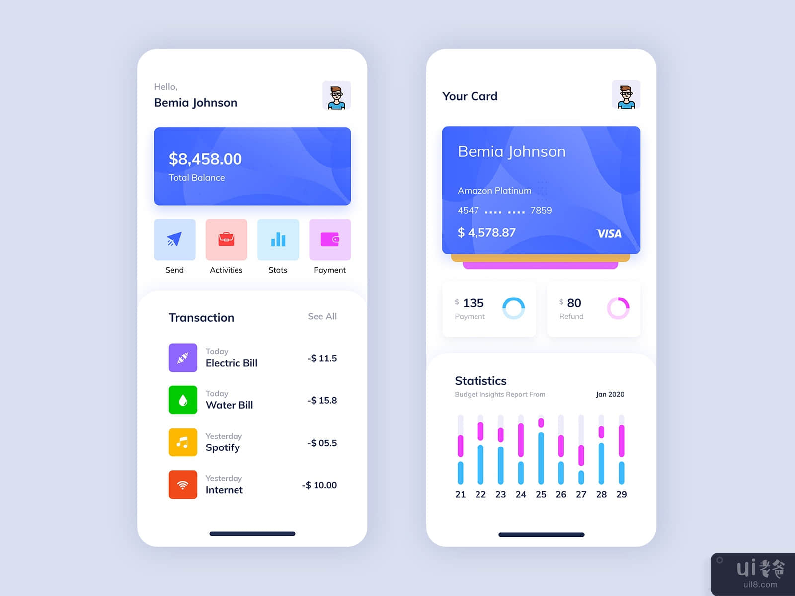 Mobile Wallet App UI Kit