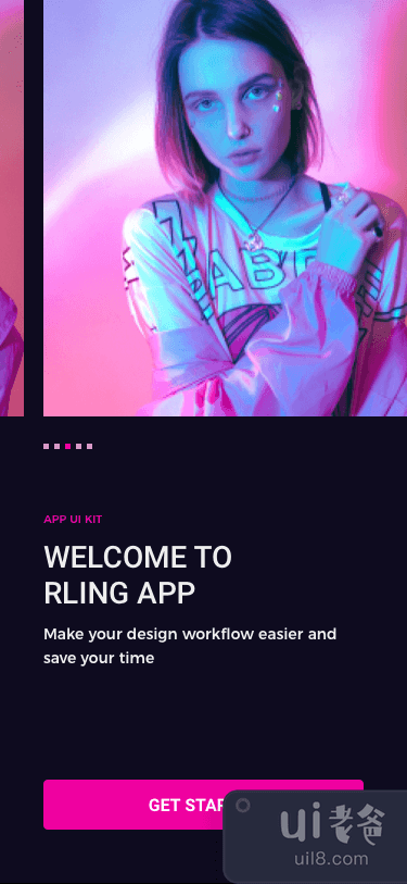 RLing - 惊人的音乐应用程序 UI 套件(RLing - Amazing Music App UI Kit)插图