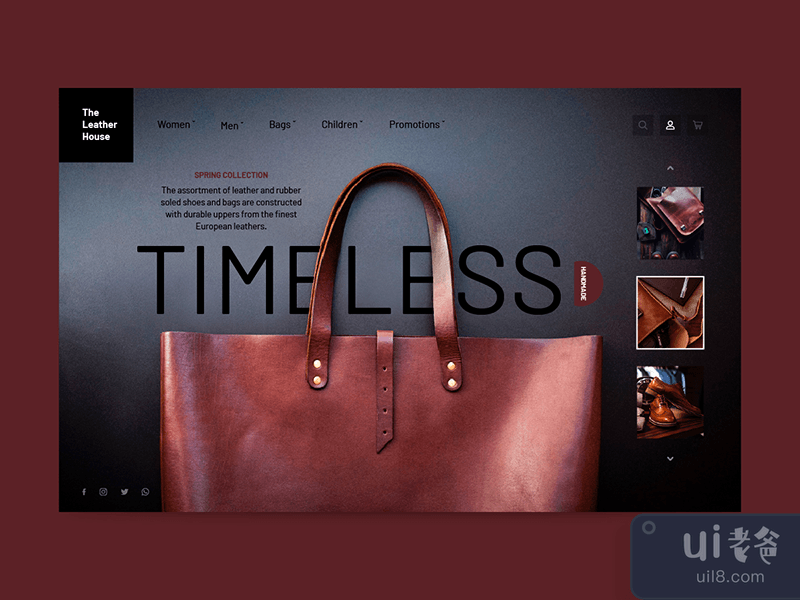 Leather Shop Landing Page