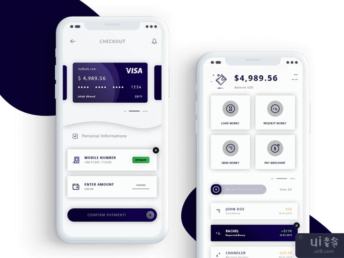 Payment App Screens
