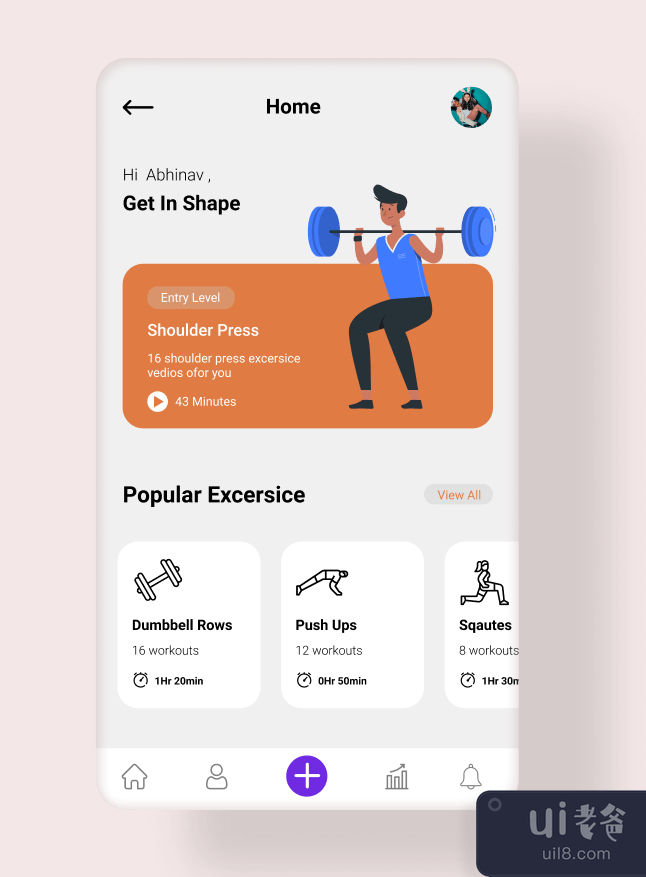 健身应用界面(Fitness App UI)插图3