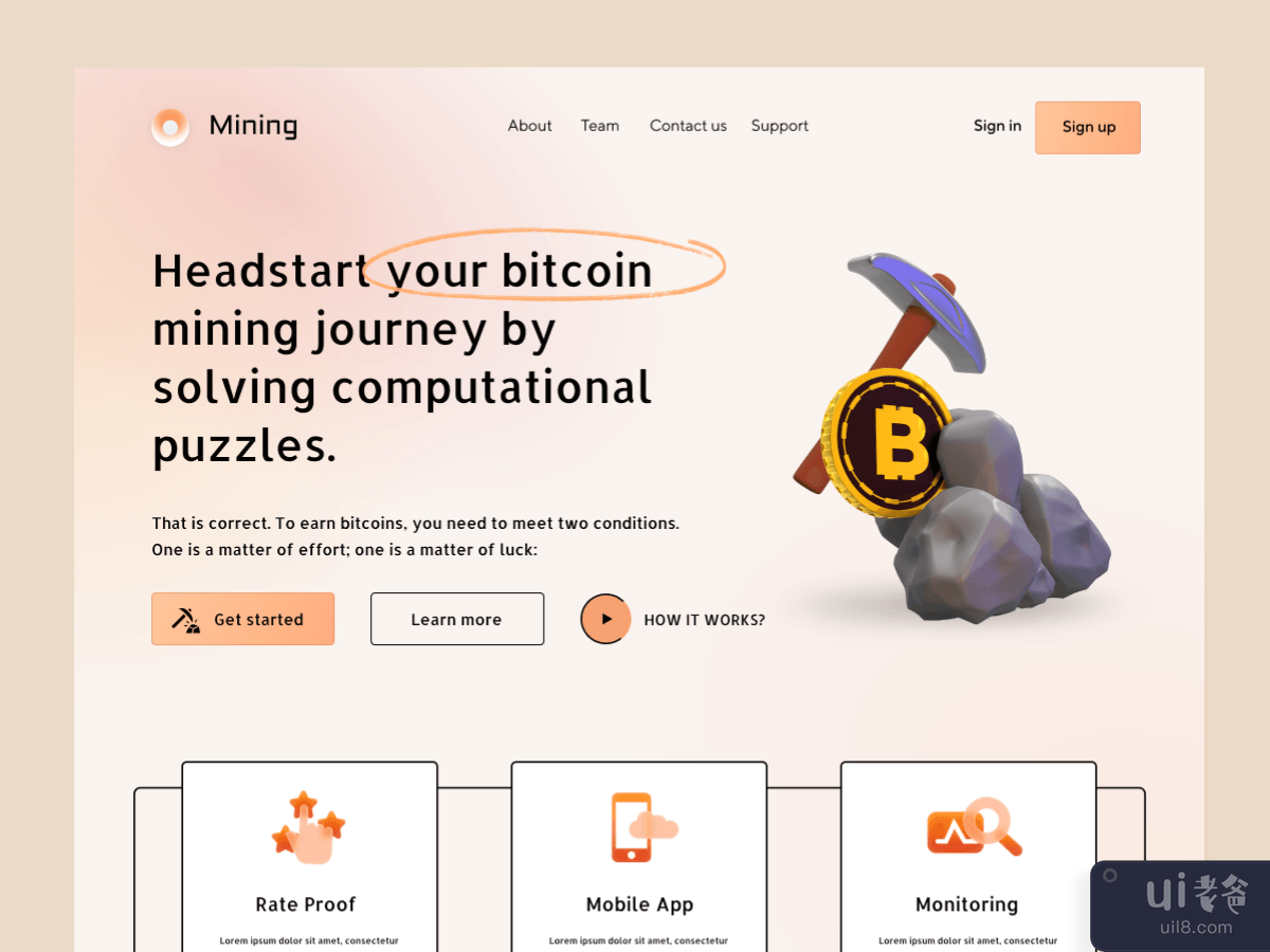 Cryptocurrency Mining website