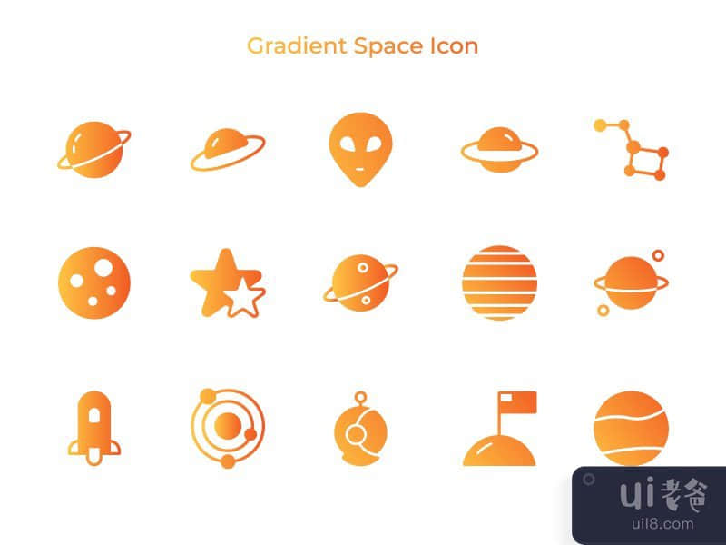 渐变空间图标(Gradient Space Icon)插图
