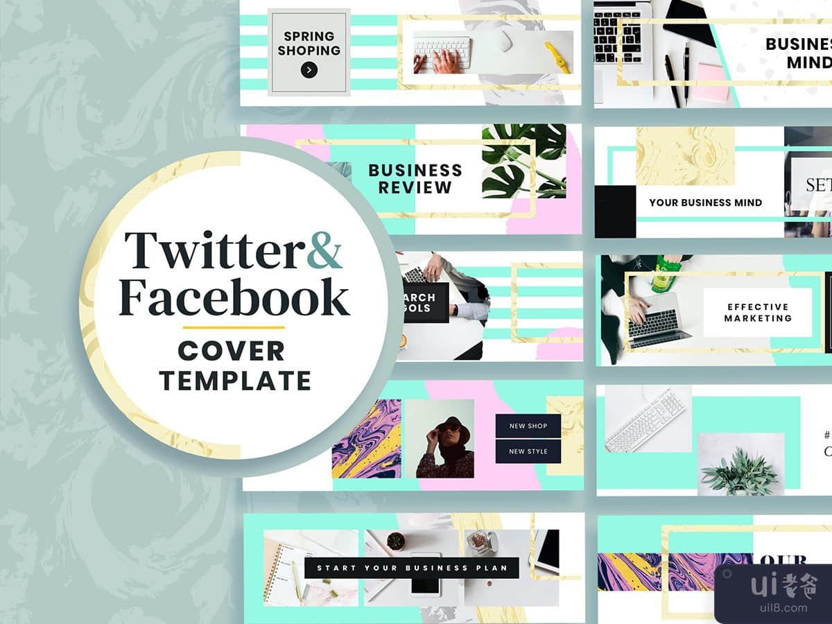 Facebook & Twitter Cover Templates