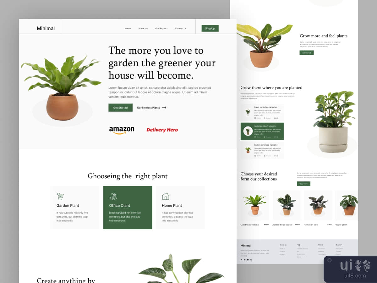 植物商店登陆页面(Plant Shop Landing Page)插图