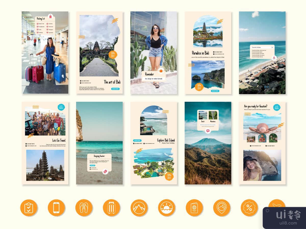 Instagram 订婚帖子和故事模板 - 假期(Instagram Engagement Post and Story Template - Holiday)插图1