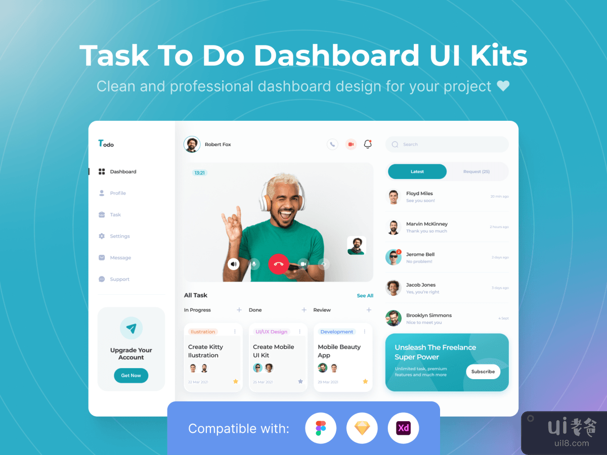 Task To Do Dashboard UI Kits Template