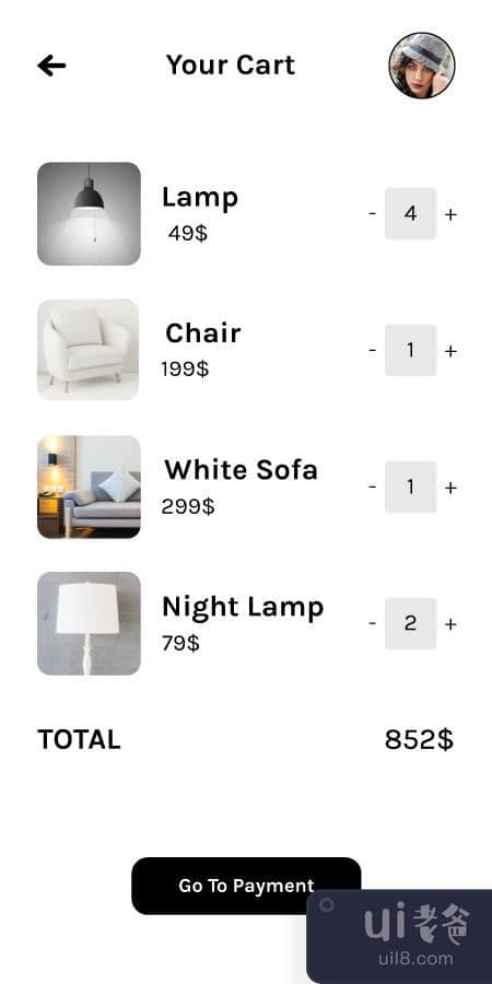 #1 家具应用程序 UI 套件(#1 Furniture App UI Kit)插图2