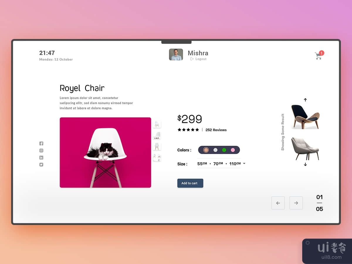 Chair Shop Landing  Page