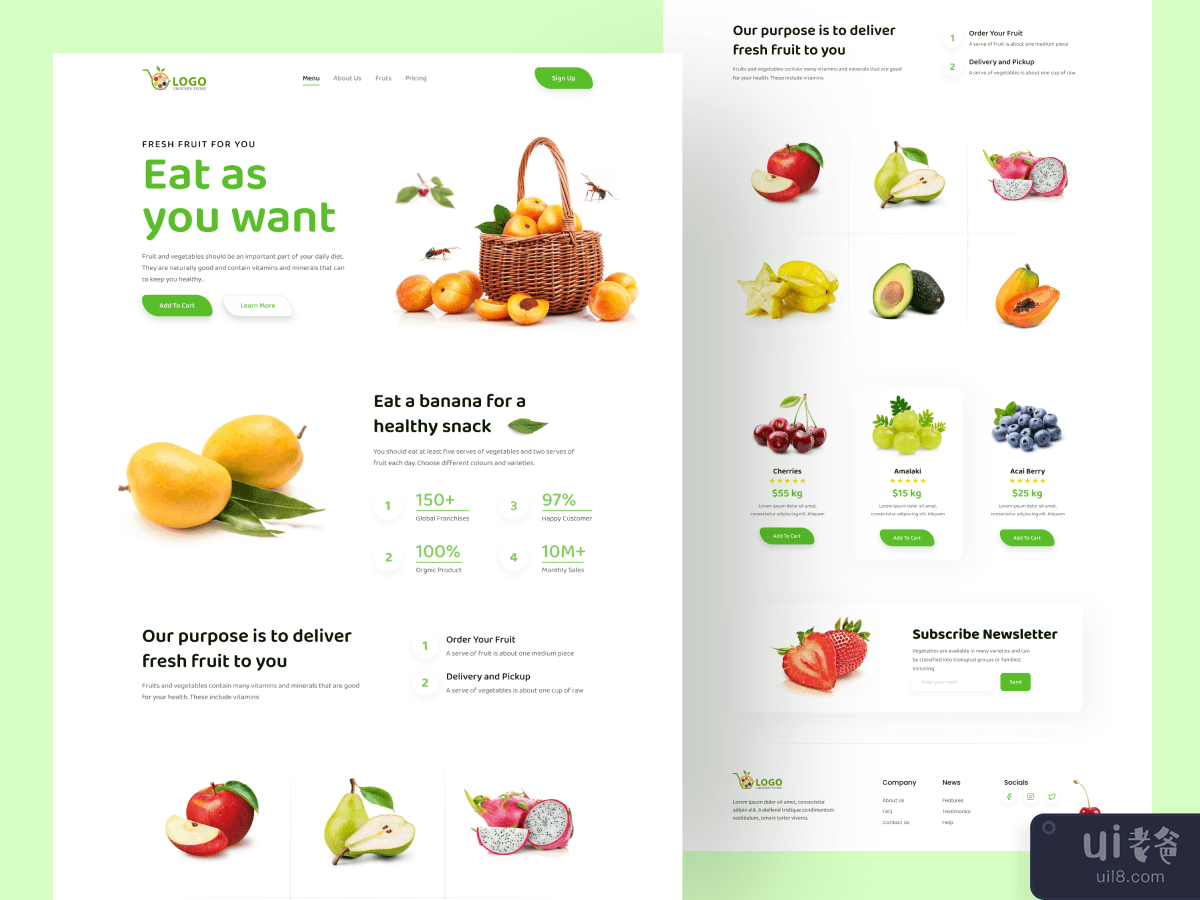 E-commerce Landing Page - Fruits