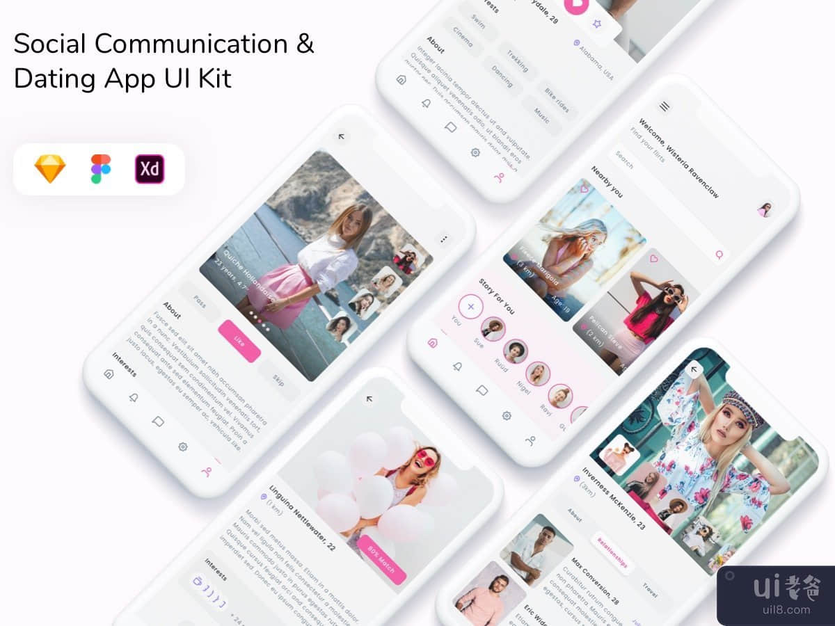 Social Communication & Dating App UI Kit
