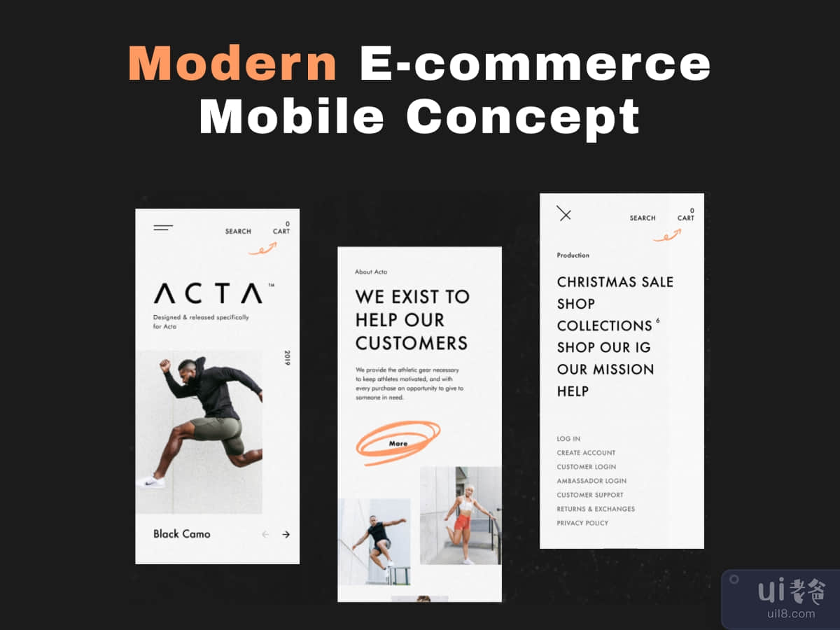 Mobile e-commerce concept