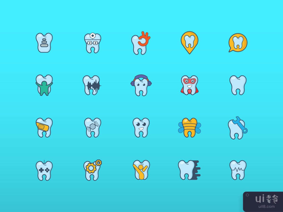 Teeth logo_icons set