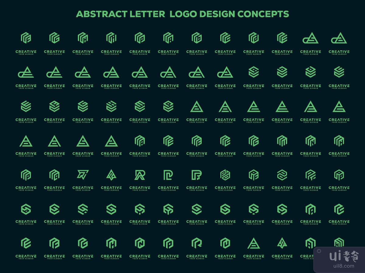 Abstract awesome letter logo design concepts