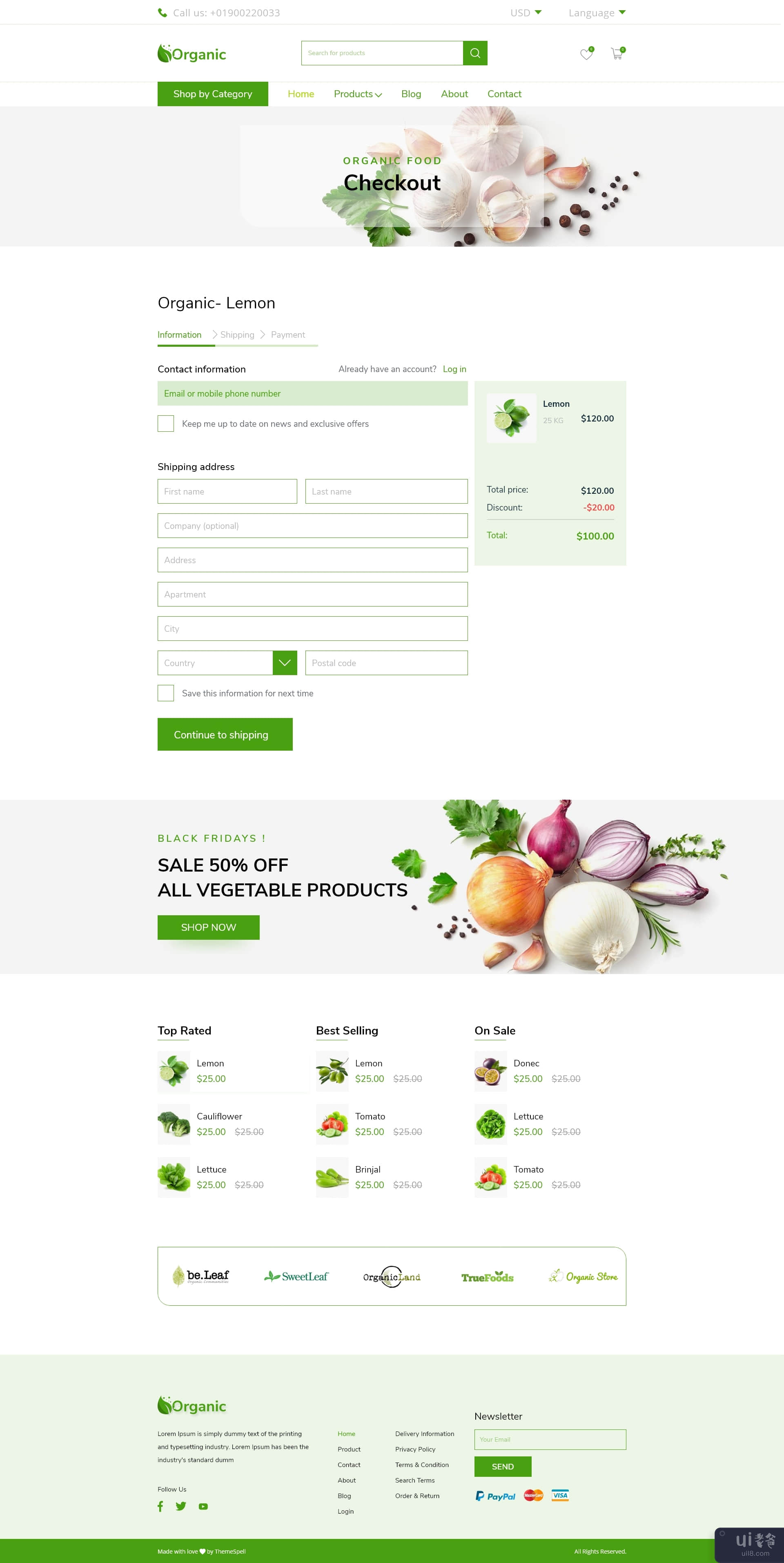 有机-有机食品网站UI设计(Organic-Organic Food Website UI Design)插图3